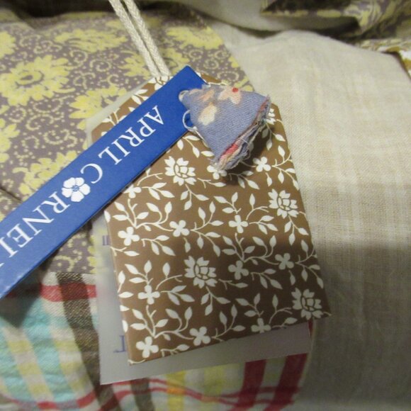 New April Cornell Kimono XS Floral Patchwork Honey Bee Cover Up Cardigan - Picture 7 of 10